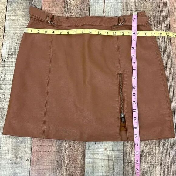Free People Faux Leather Mini Skirt - Picture 2 of 8